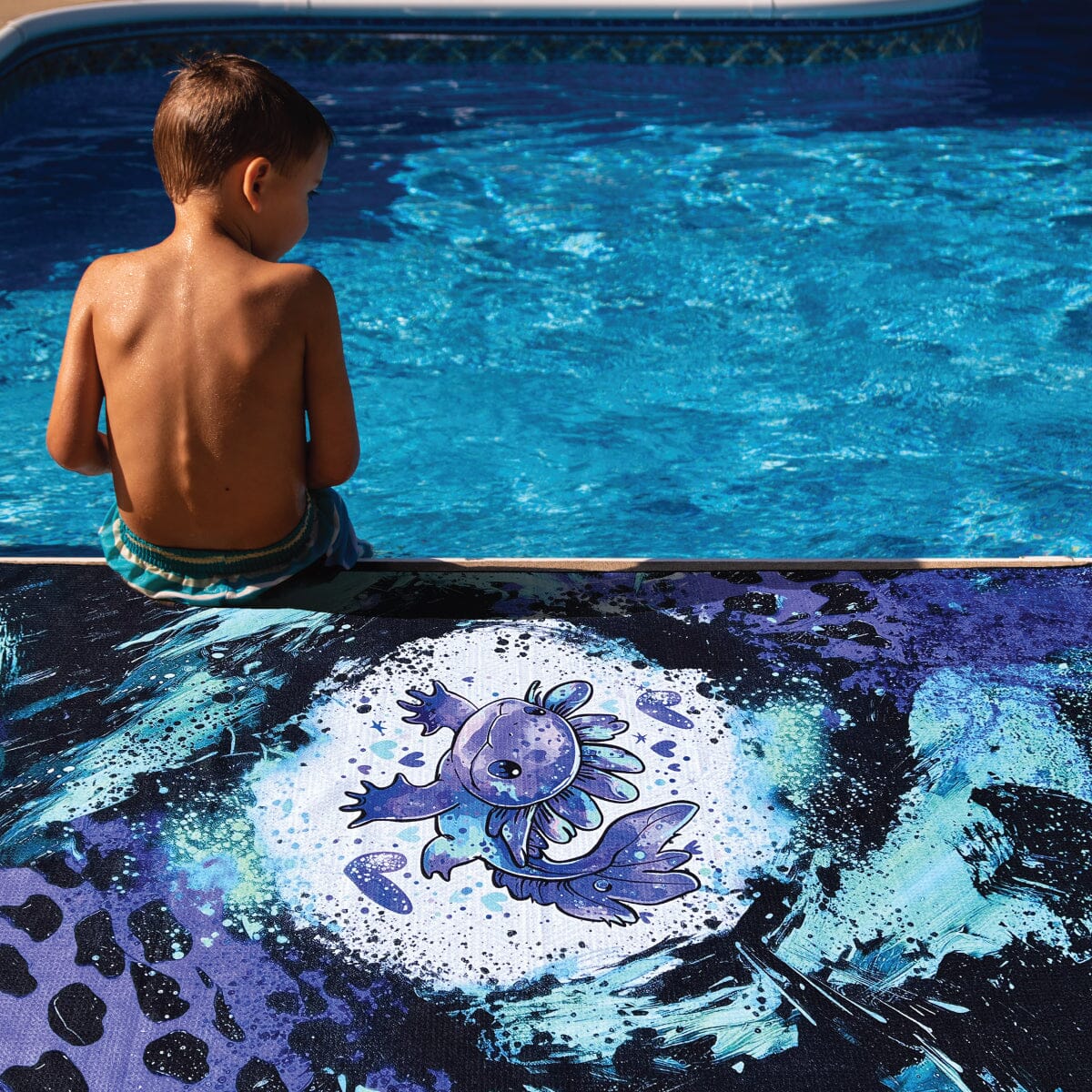 Axolotl - Kids Sand Free Beach Towel JETTPROOF Calming Sensory Clothing Inspired by Jett 