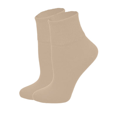 Turn Cuff Socks | Child Socks JettProof.com.au 9-12 (5-7 Years) Beige 