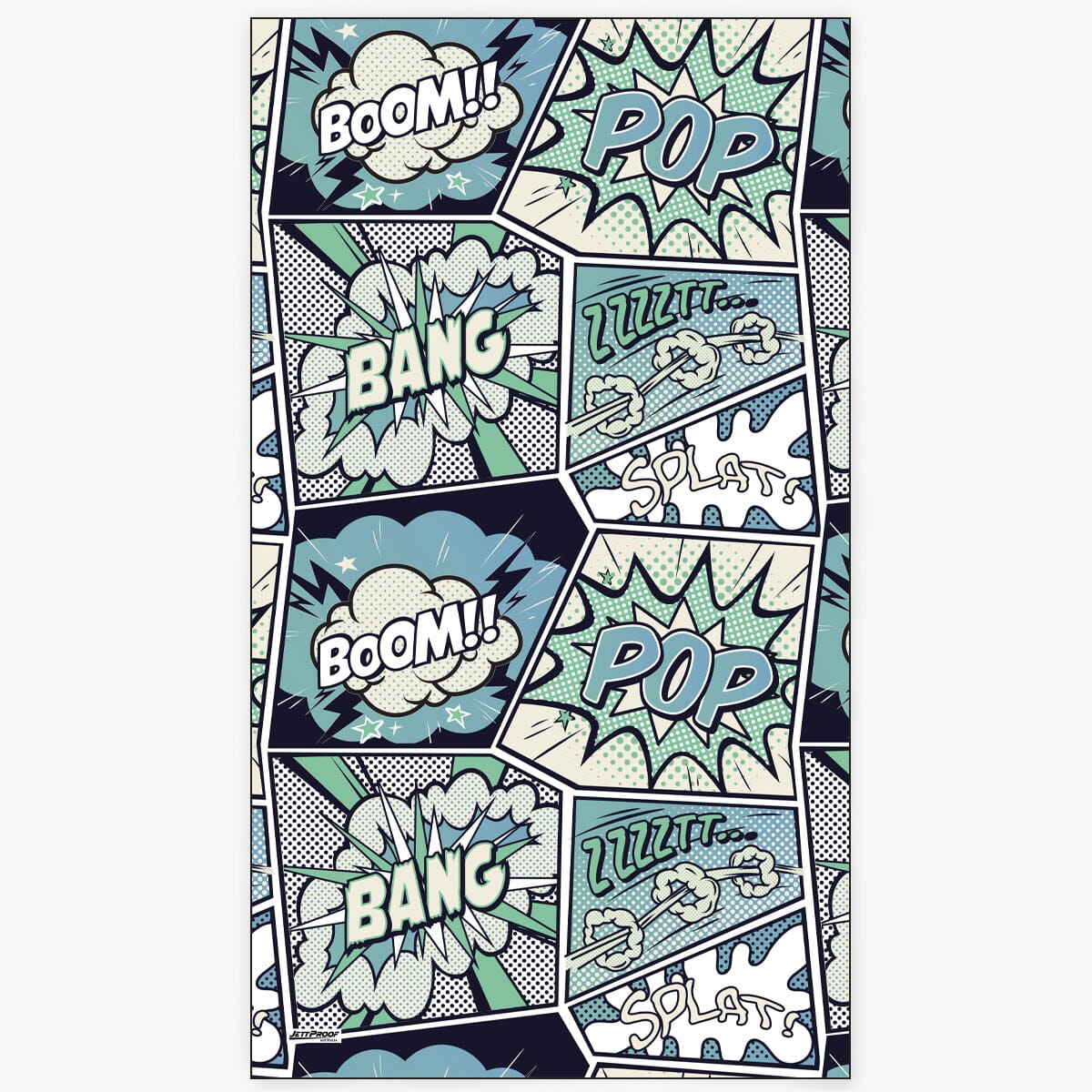 Comic - Kids Sand Free Beach Towel JETTPROOF Calming Sensory Clothing Inspired by Jett Comic Blue 