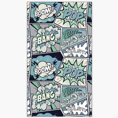 Comic - Kids Sand Free Beach Towel JETTPROOF Calming Sensory Clothing Inspired by Jett Comic Blue 