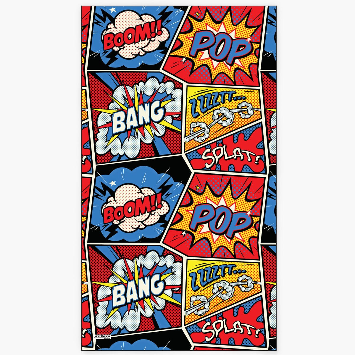 Comic - Kids Sand Free Beach Towel JETTPROOF Calming Sensory Clothing Inspired by Jett Comic Red 