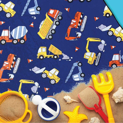 Construction Zone - Kids Sand Free Beach Towel JETTPROOF Calming Sensory Clothing Inspired by Jett 