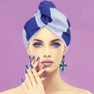 Havana Blue And White - Hair Wrap Hair Wrap JETTPROOF Calming Sensory Clothing Inspired by Jett 