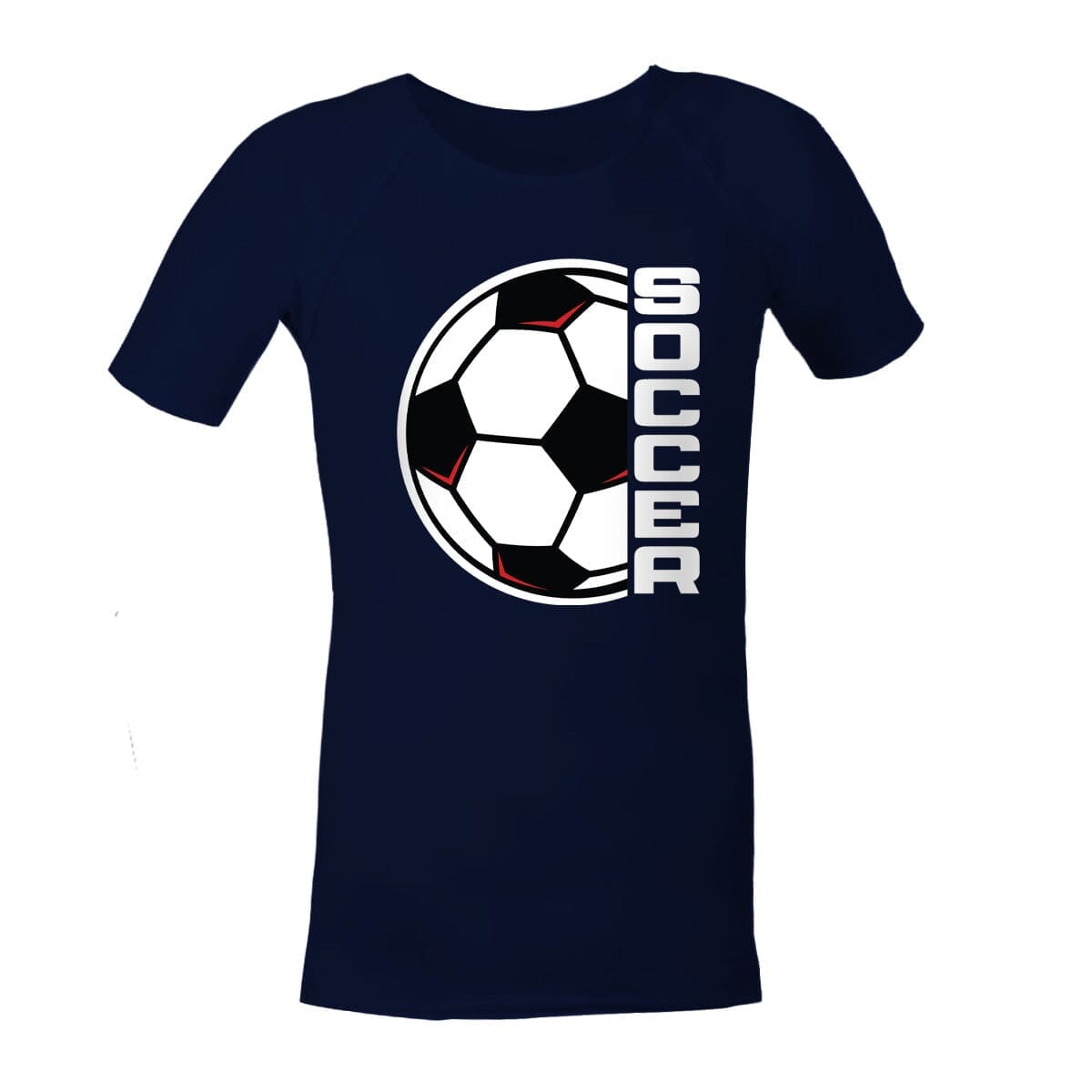 SALE - Sensory Shirt | Child | Fun Print | Unisex Shirts JettProof.com.au Size 14 | Navy | Soccer 