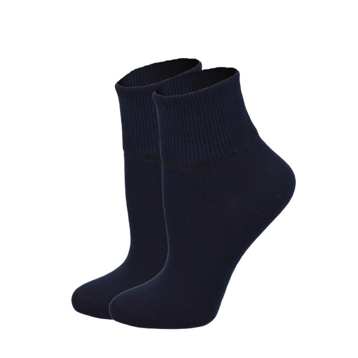 Turn Cuff Socks | Adult Socks JettProof.com.au Ladies size 5-8 Navy 