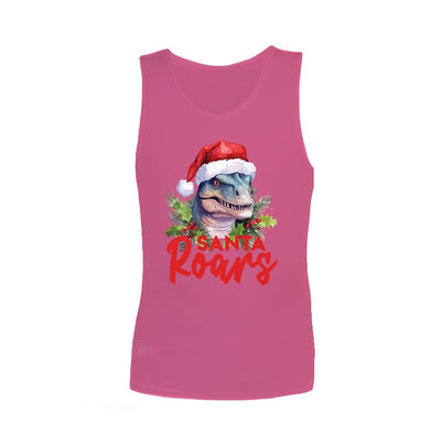 SALE - Sensory Singlet | Child | Fun Print | Unisex Singlets JettProof.com.au Size 6 | Pink | Xmas Dino 