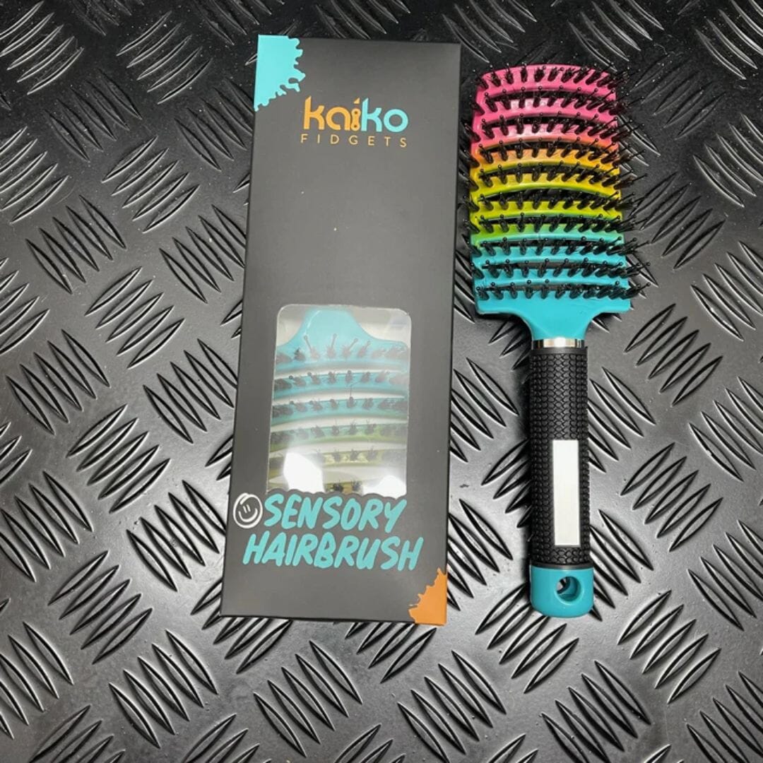 Sensory Hairbrush - Kaiko Fidget Toys JETTPROOF Calming Sensory Clothing Inspired by Jett Rainbow 