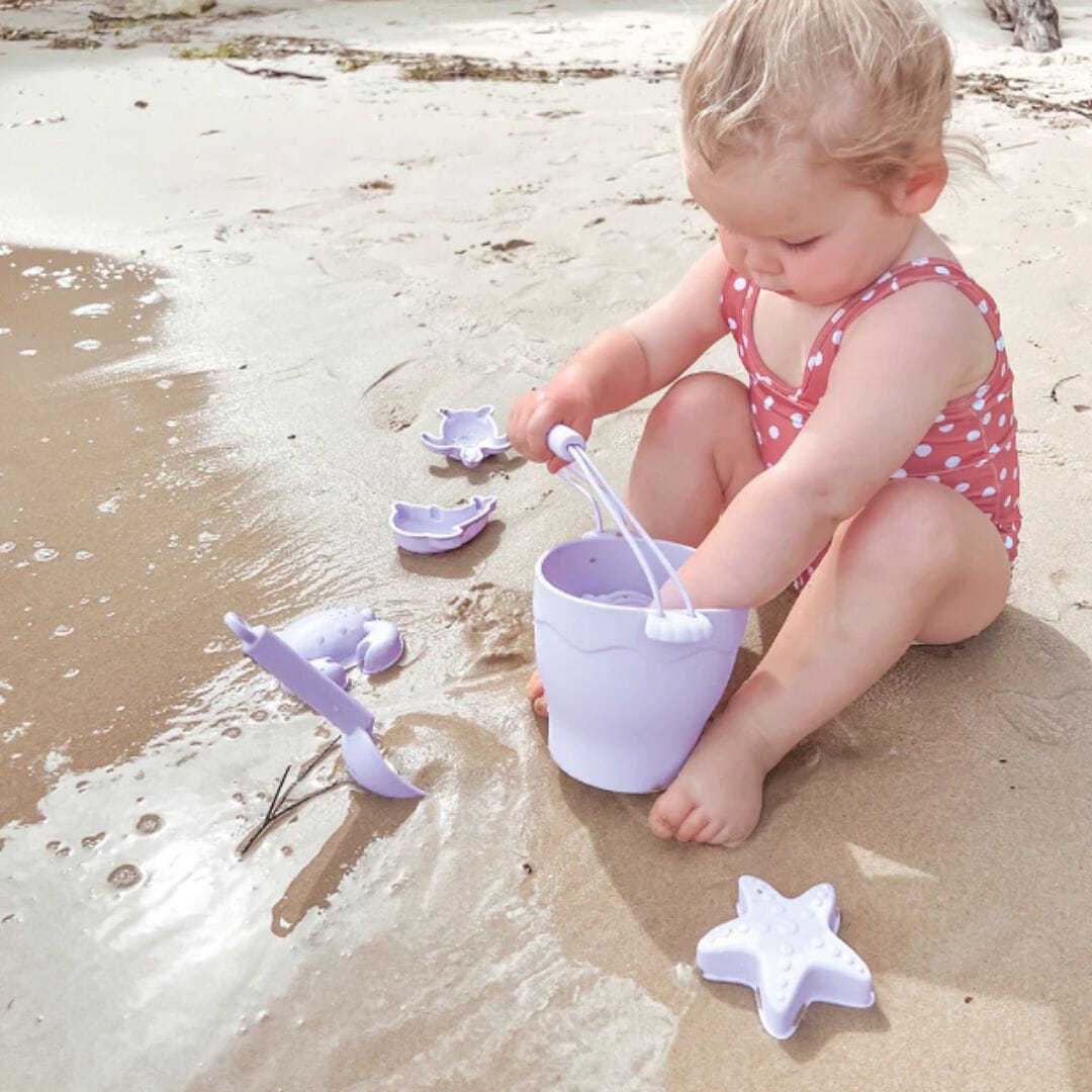 Silicone Bucket And Spade Set - Lilac Beach Toys JETTPROOF Calming Sensory Clothing Inspired by Jett 