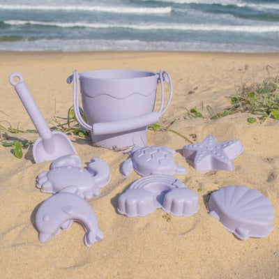 Silicone Bucket And Spade Set - Lilac Beach Toys JETTPROOF Calming Sensory Clothing Inspired by Jett 