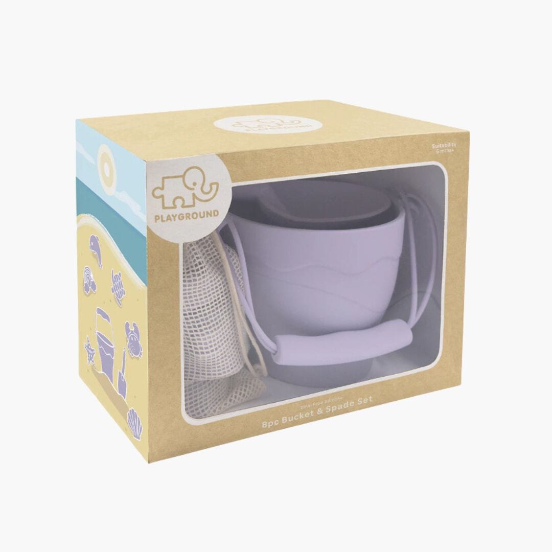 Silicone Bucket And Spade Set - Lilac Beach Toys JETTPROOF Calming Sensory Clothing Inspired by Jett 