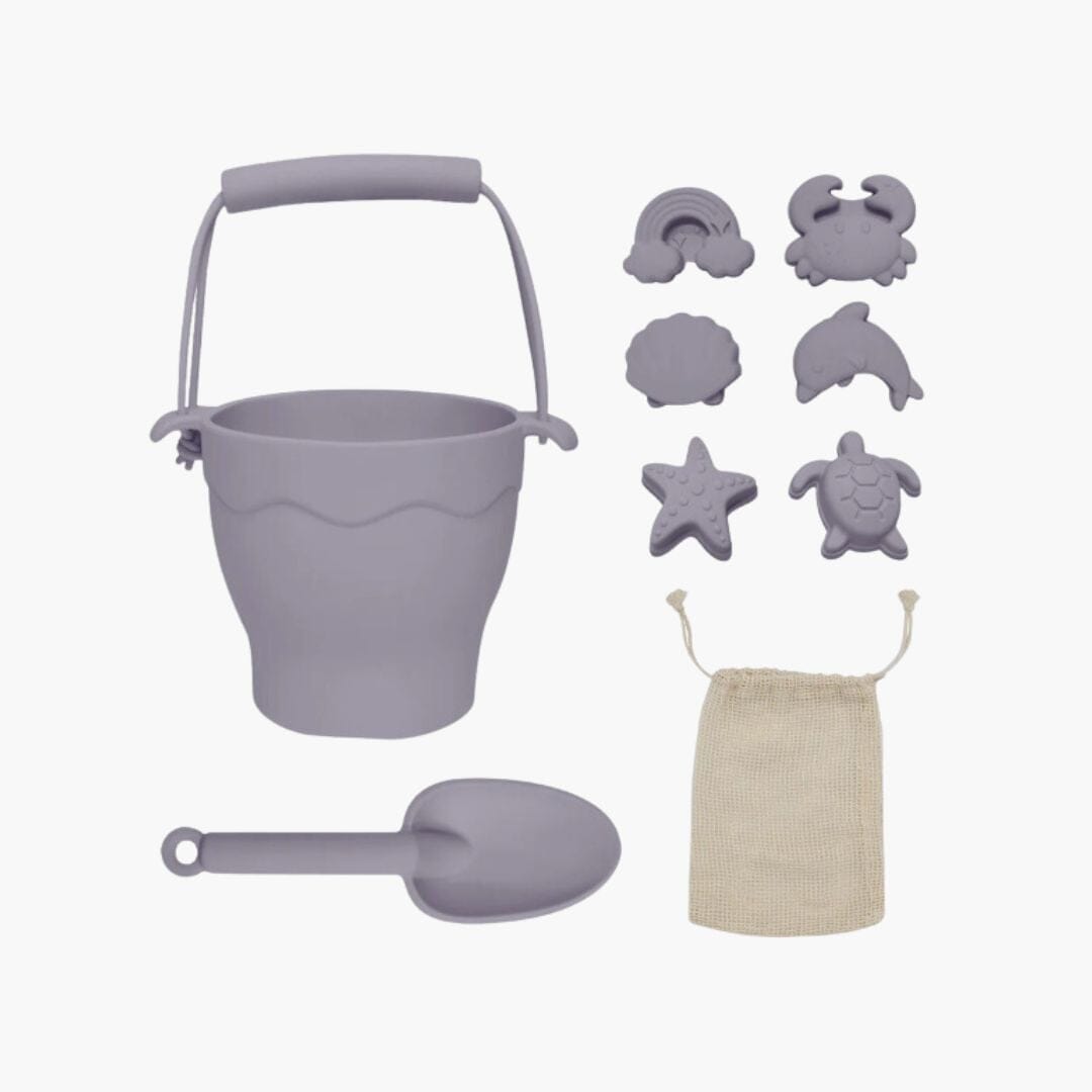 Silicone Bucket And Spade Set - Lilac Beach Toys JETTPROOF Calming Sensory Clothing Inspired by Jett 