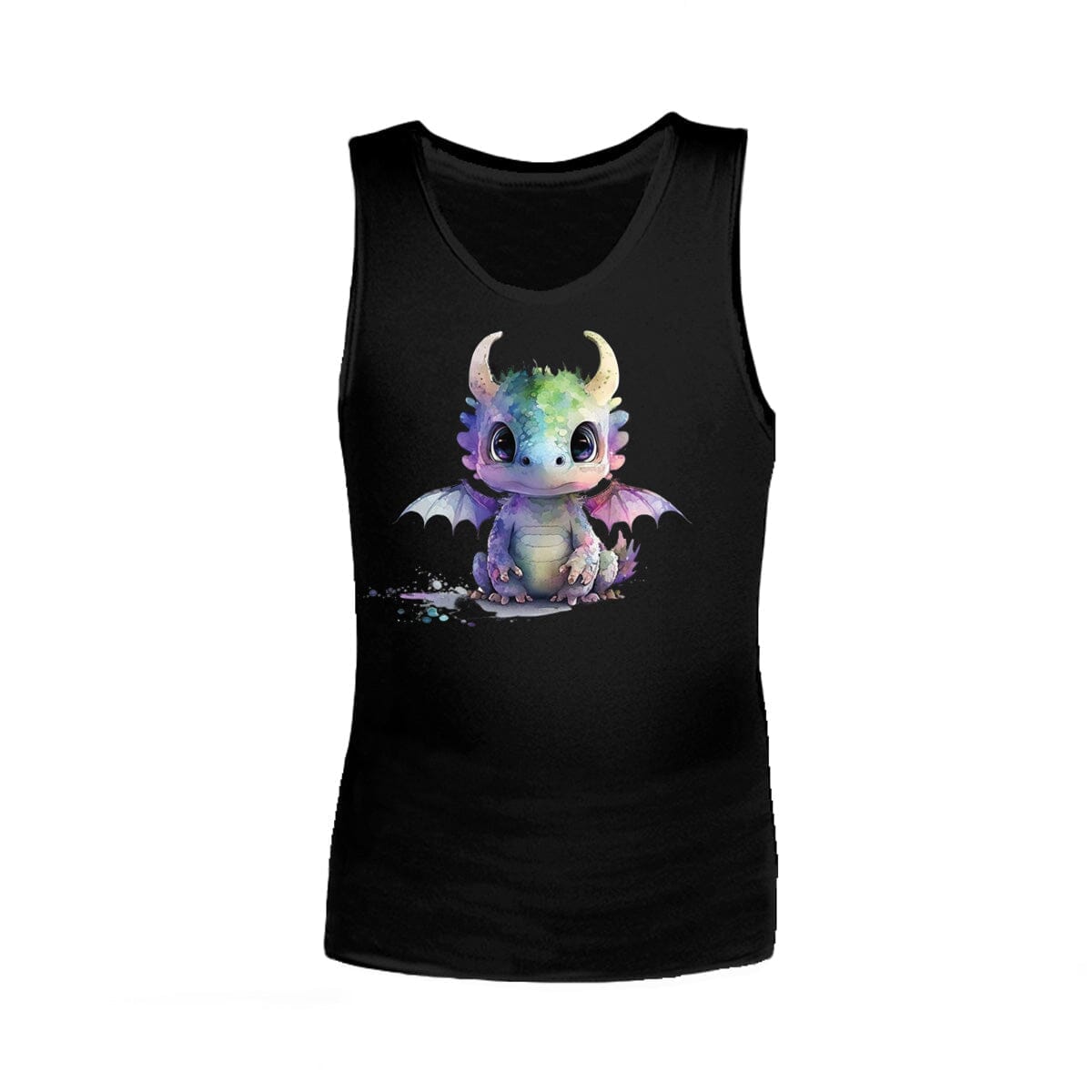 SALE - Sensory Singlet | Child | Fun Print | Unisex Singlets JettProof.com.au Size 12 | Black | Dragon 