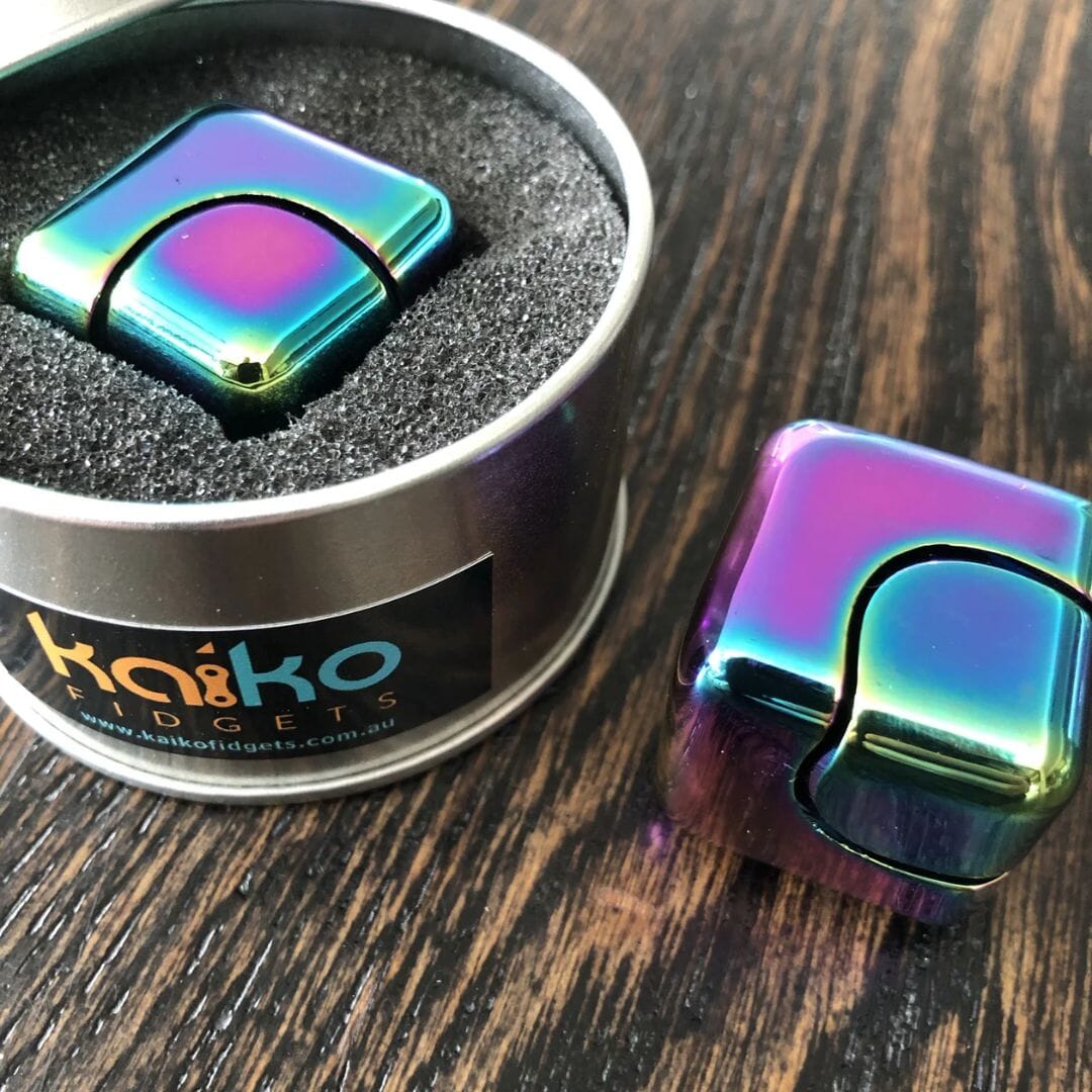 Spinning Cube Rainbow - Kaiko Fidget Toys JETTPROOF Calming Sensory Clothing Inspired by Jett 