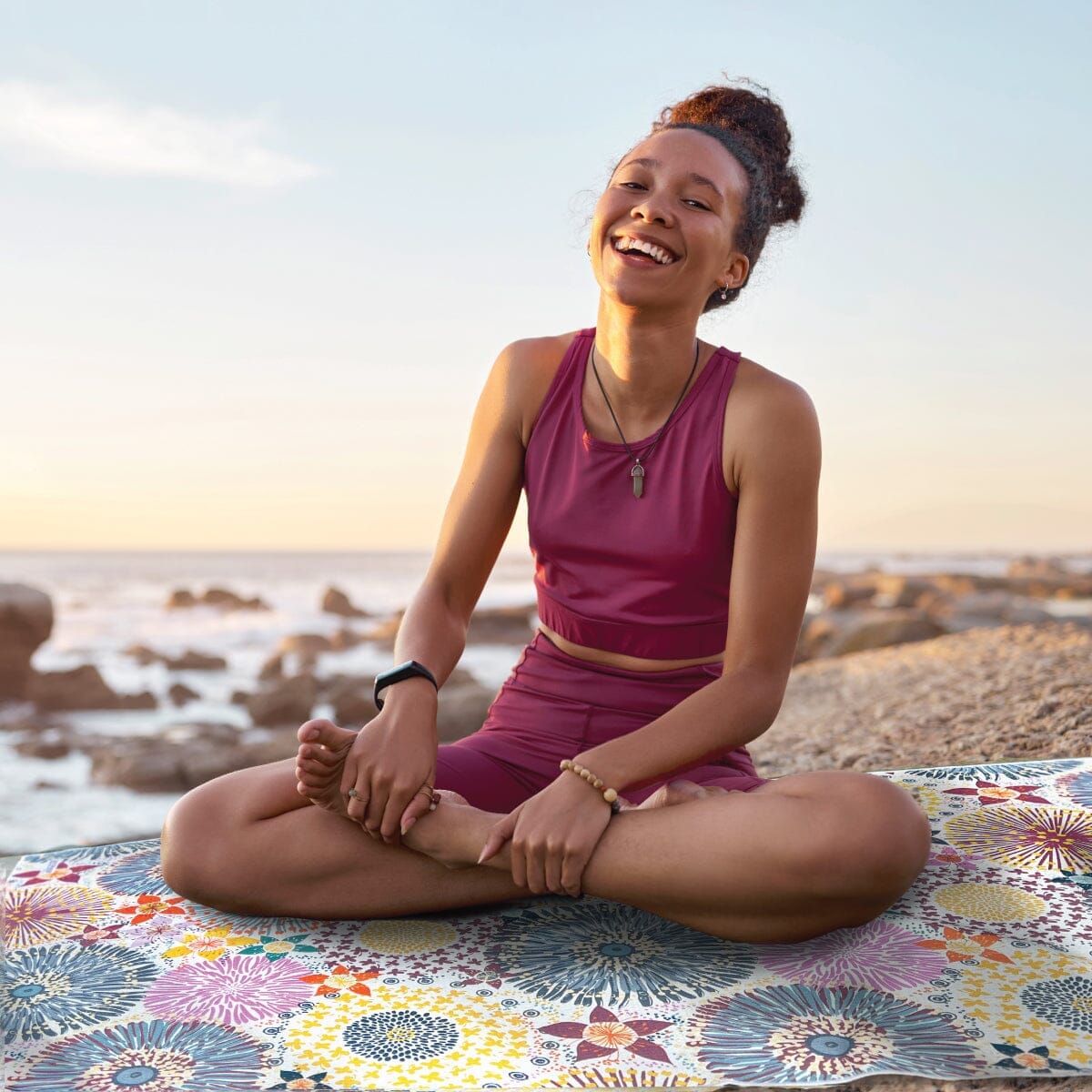 Yellow Wildflower - Sand Free Beach Towel JettProof 